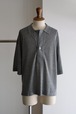 MEIAS " LINEN MIX SHEER WIDE PULL OVER (T.BLACK)"