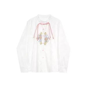 China Style Satin Embroidered Shirt