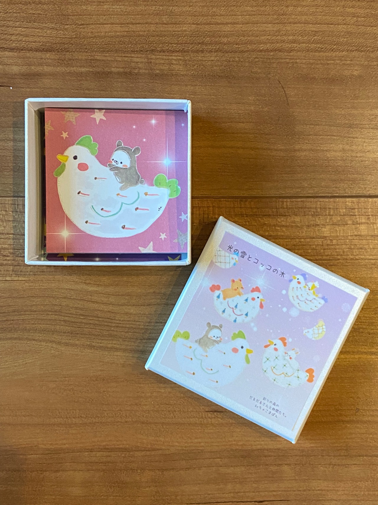 メモ紙セット『光の雪とコッコの木』