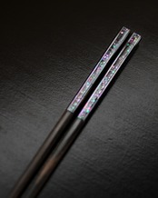 螺鈿箸「一文字」｜一筋の螺鈿が輝く端正な高級箸