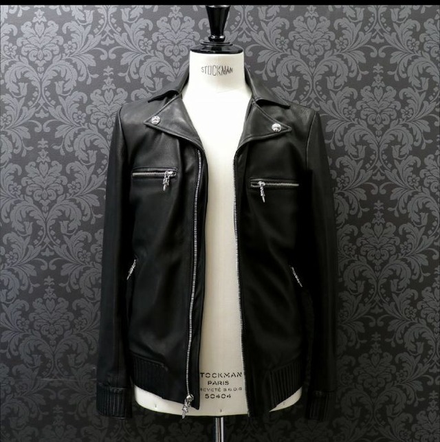CHROME HEARTS クロムハーツ JAW BREAKER シングルライダースジャケット ダガージップ