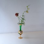 金彩とペイントのグリーン花瓶