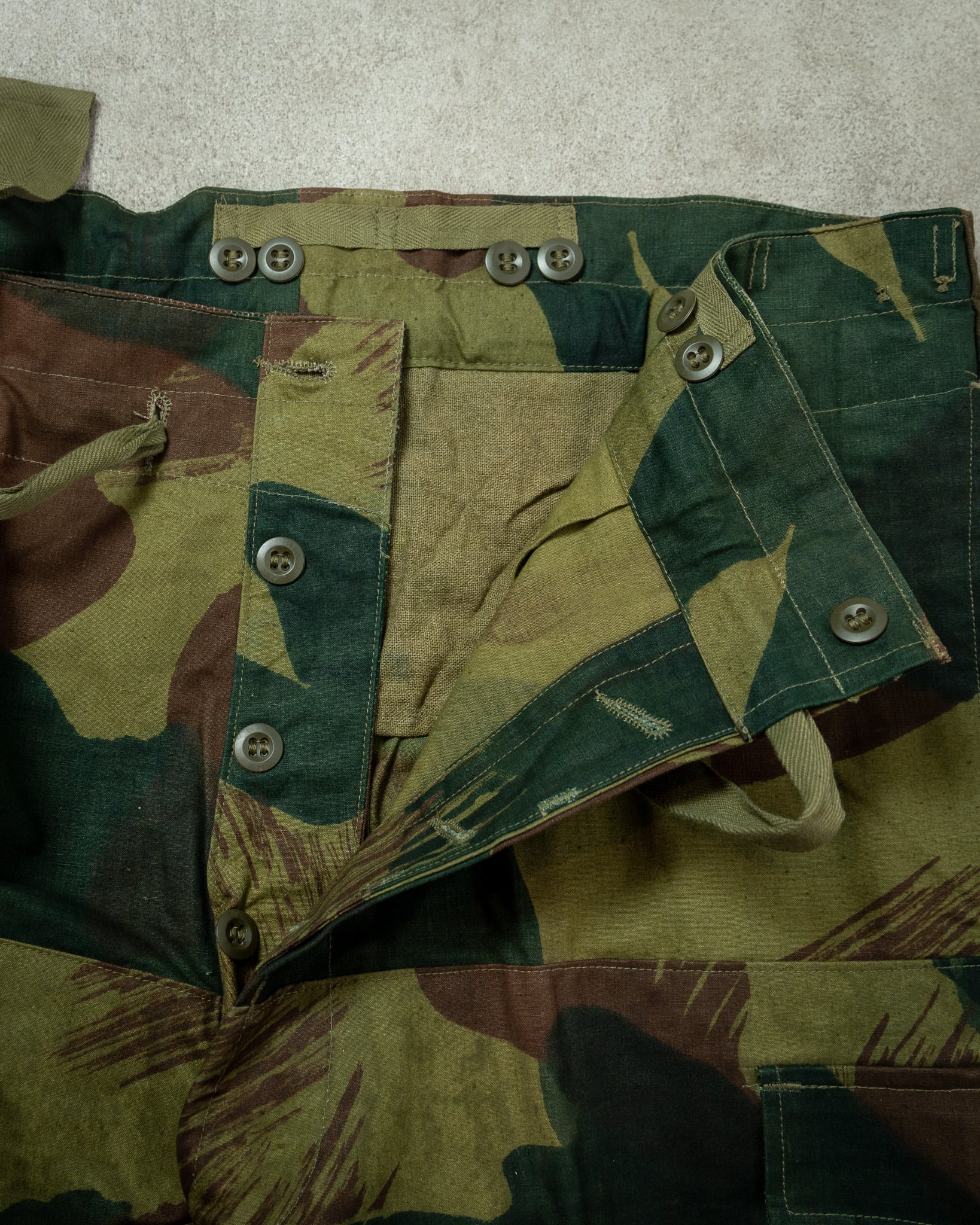 DEADSTOCK】50's Belgian Army Brushstroke Camouflage Trousers DEADSTOCK】50's Belgian Army Brushstroke Camouflage Trousers