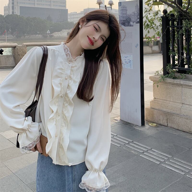 トップス レディース シャツ ブラウス プルオーバー 白トップス 白