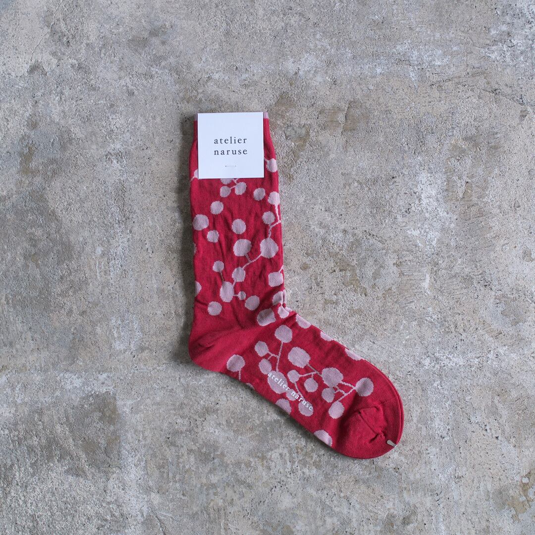 atelier naruse アトリエナルセ 綿麻 PLANET ミドルソックス