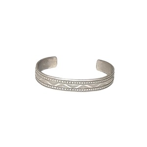 Bruce Morgan silver stamp work bangle