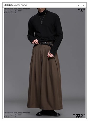 RFDRFD 26AW アンクル丈 和モダン ワイドプリーツパンツ