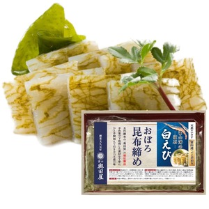 白えびおぼろ昆布締め（シロエビ）〖冷凍品〗［手むき］