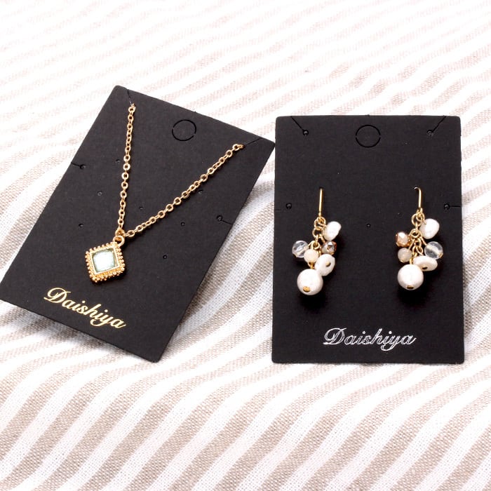 名入れ箔押し】 オリジナル台紙 L ピアス ネックレス ブレスレット用