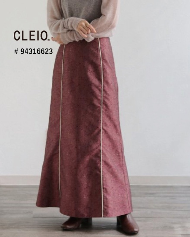 【50%OFF】【即納】ジャガードパイピングスカート/CLEIO/クレイオ/943-16623