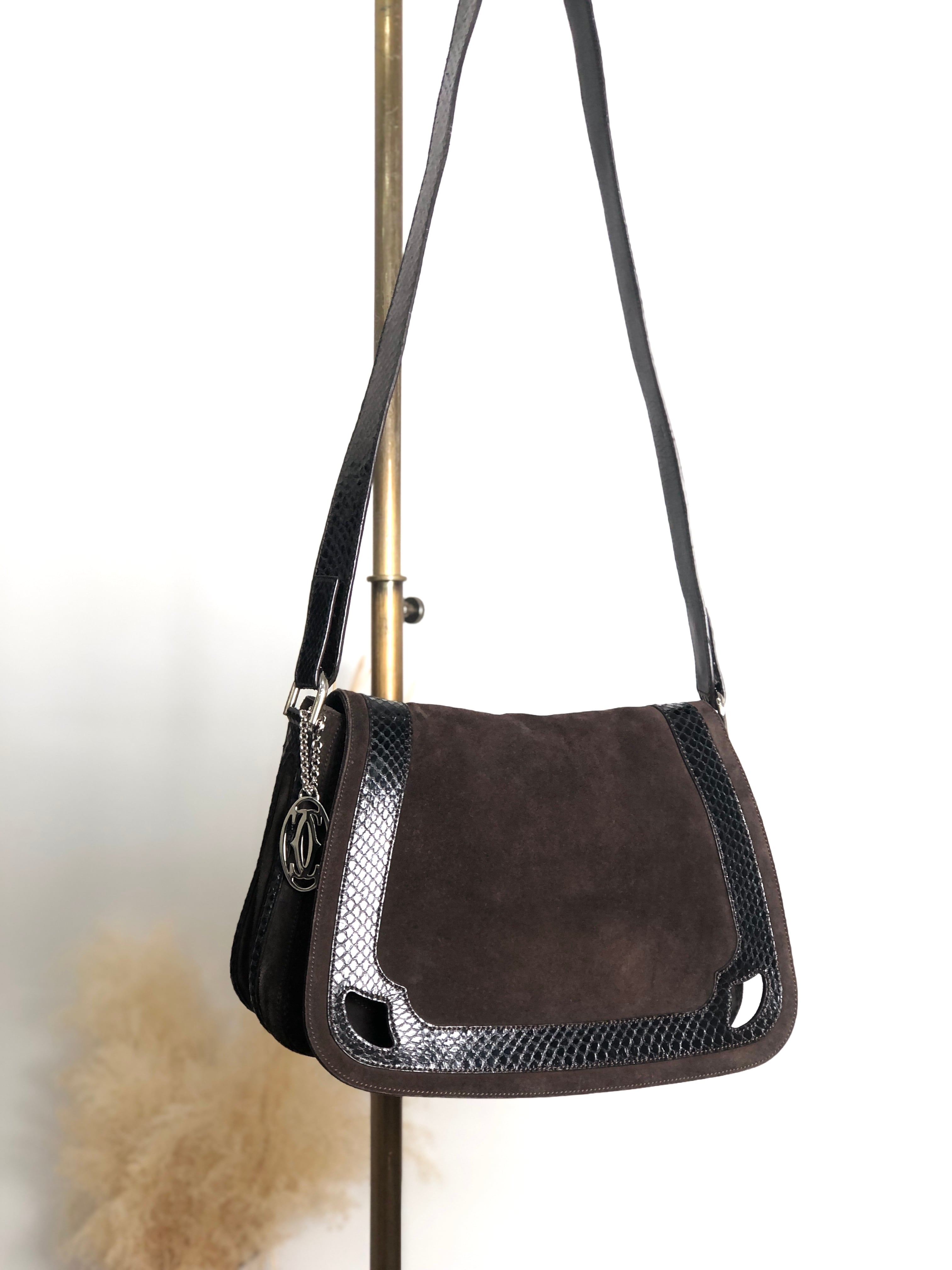 Cartier カルティエ キーケース ブラック ロゴ レザー 6連 vintage