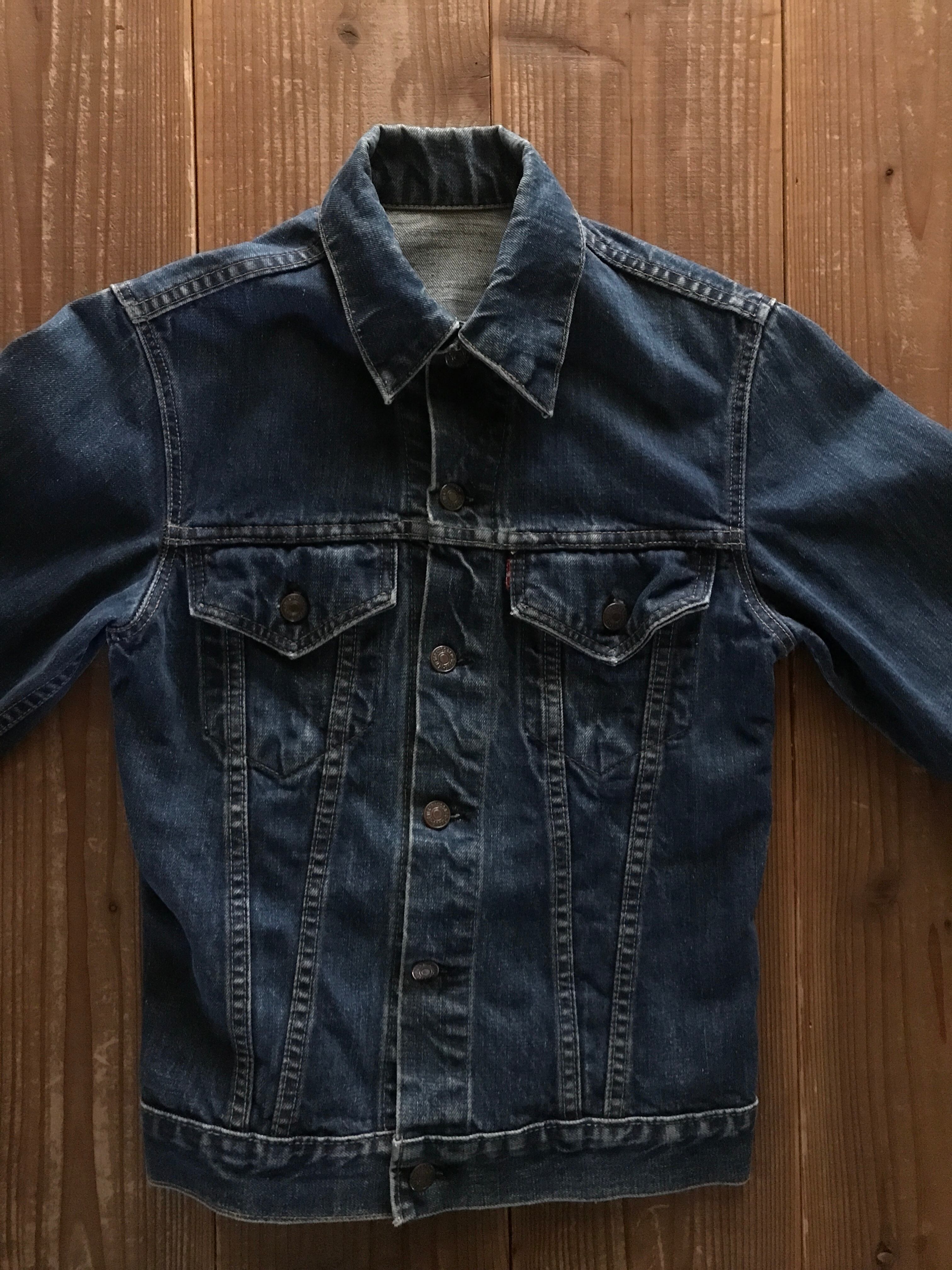 60's　Levi's　70505 BIG-E　デニムJKT　良色落ち　実寸(34位)