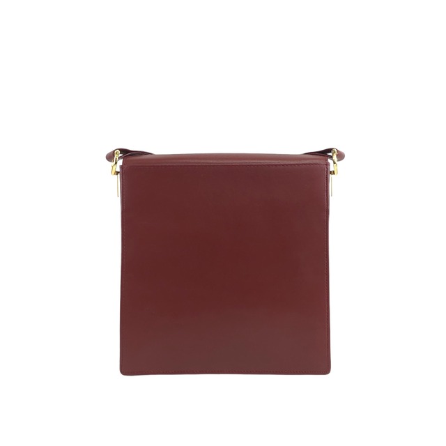Cartier カルティエ マストライン ショルダーバッグ ボルドー ロゴ フラップ vintage ヴィンテージ オールド y47tms