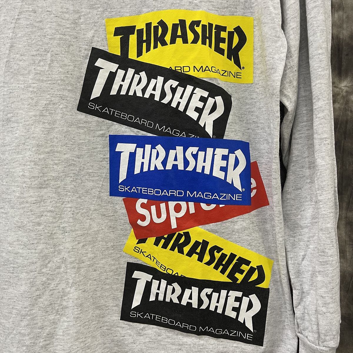 SUPREME 21AW Thrasher Multi Logo L/S Tee