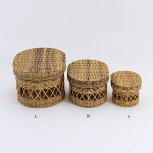 Oval basket with washable lid (Msize)