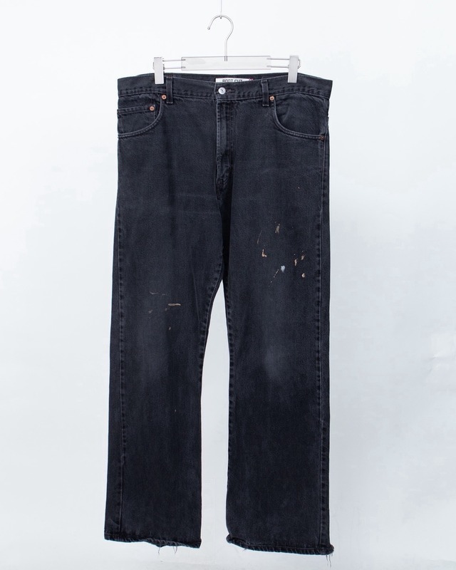 "Levi's" 517, good fade paint flare black denim trousers