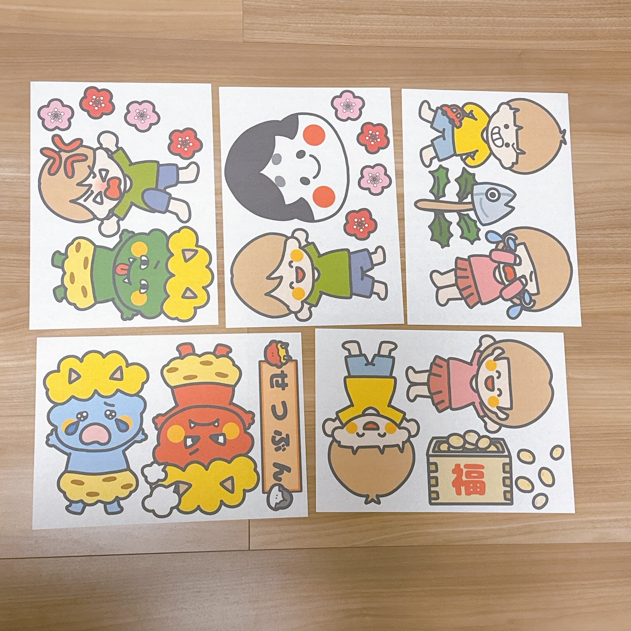 パネルシアター 【サイズ特大カット無】節分のはなし 鬼のパンツ 