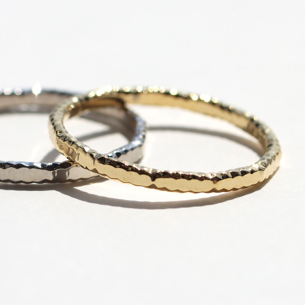 ＼期間限定1000円ポッキリ／【ネコポス便】リング シンプルスリムリング 合金 シルバー ゴールド 華奢 重ねづけ 1148