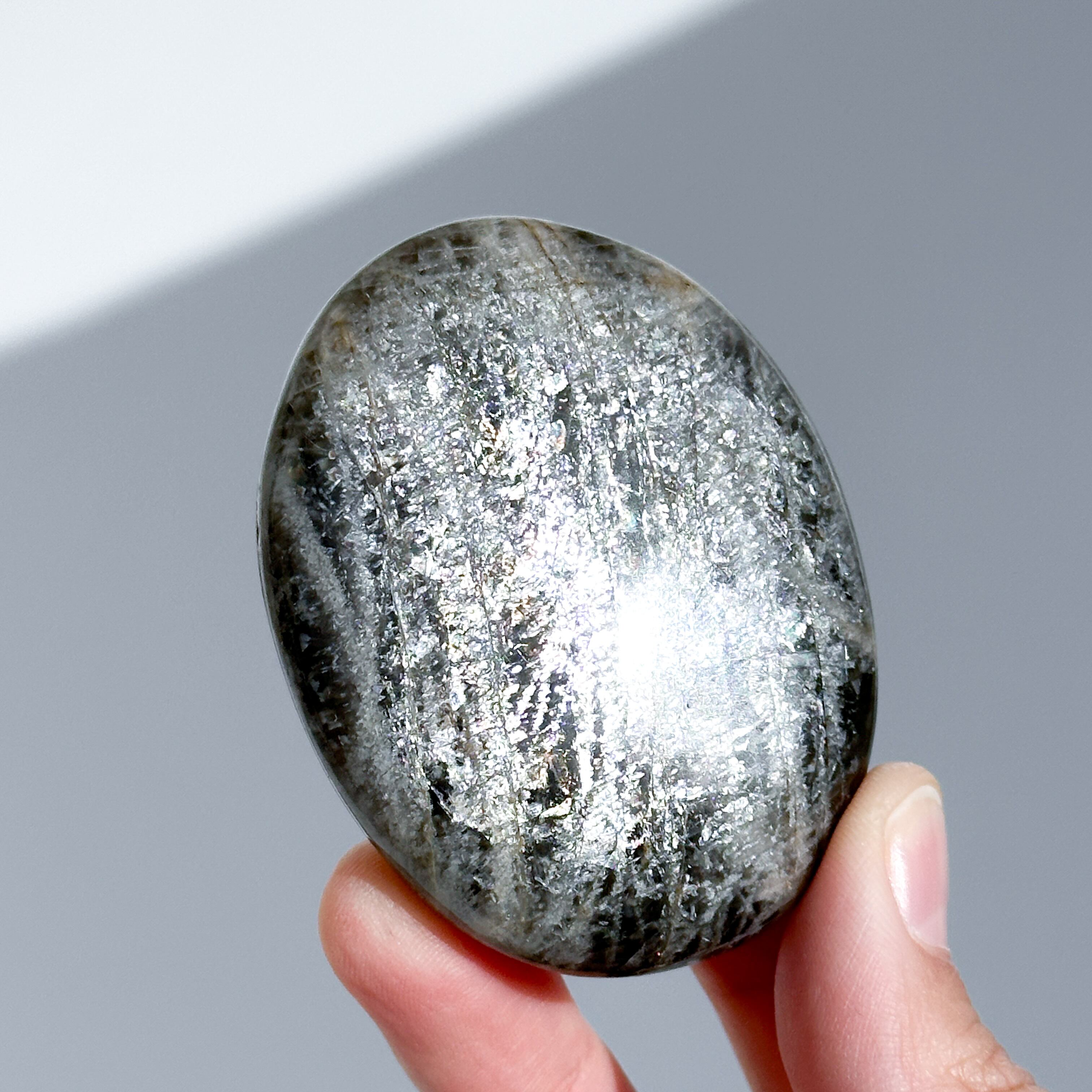 ブラックムーンストーン パームストーン01◇ Black Moonstone ◇天然石・鉱物・パワーストーン