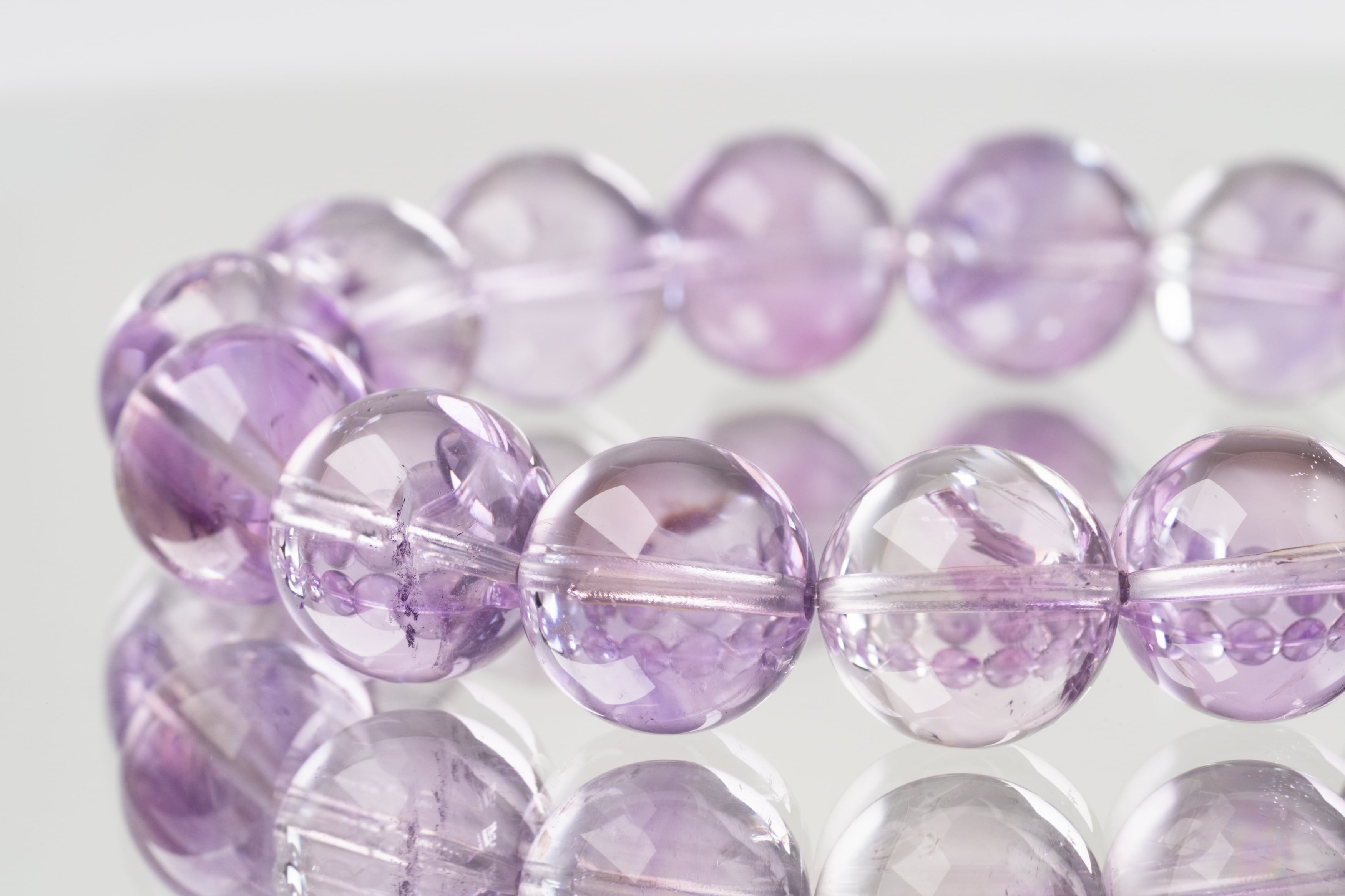 ◇一点物◇【高品質】ラベンダーアメジスト ブレスレット 15mm