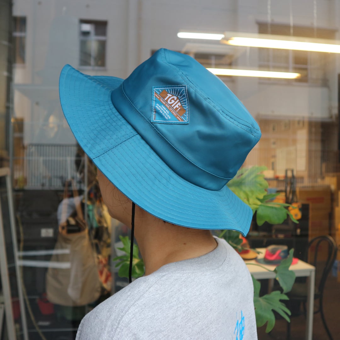 TGIF! 接触冷感+速乾 はっ水加工単色ポケッタブルハット | フェス