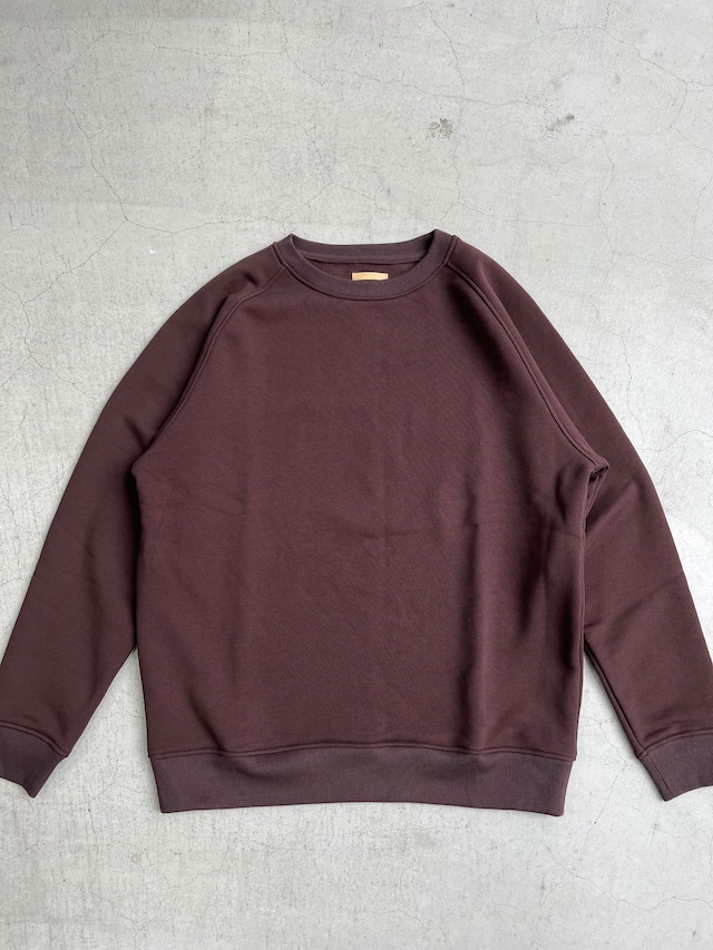 LAMOND 【ラモンド】 RAGLAN SLEEVE SWEAT  BORDEAUX