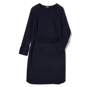a.p.c   cotton frannel     navy  dress 
