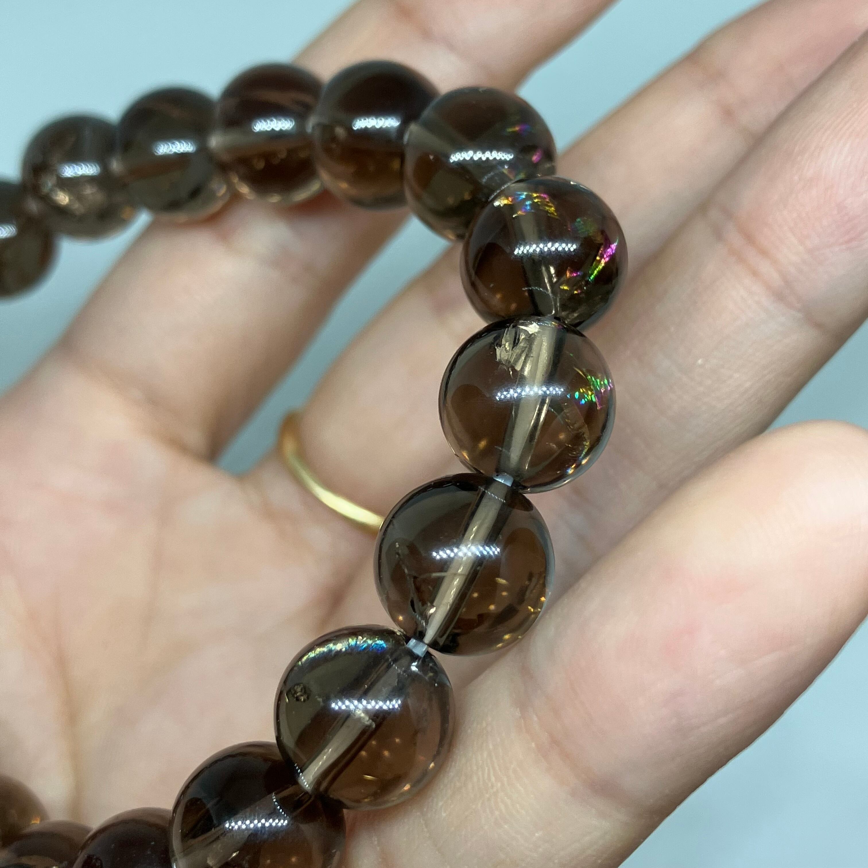 虹入り☆アイリススモーキークォーツブレスレット | A stone～高品質