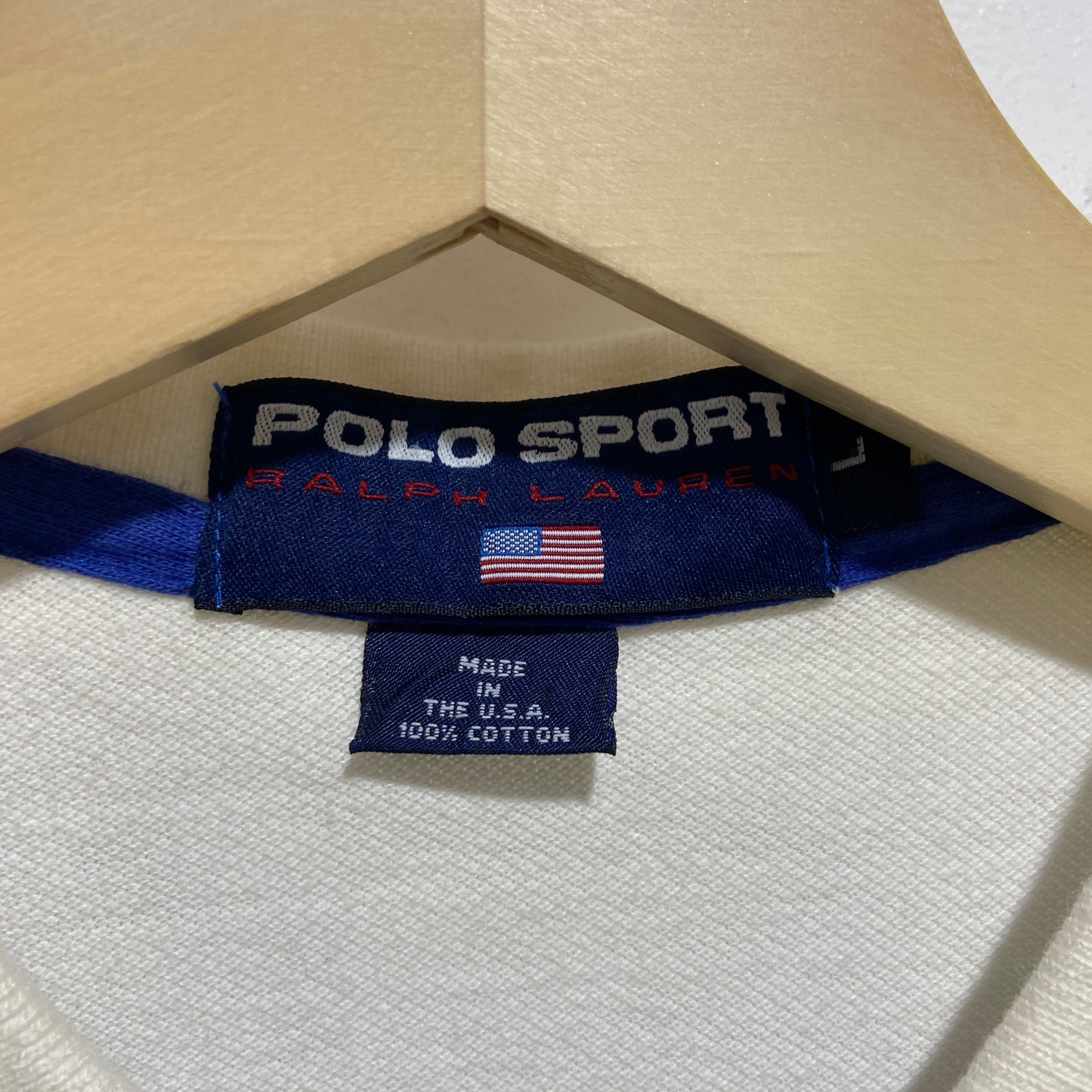 送料無料』デッドストック 90s ポロスポーツ POLOロゴポロシャツ USA製