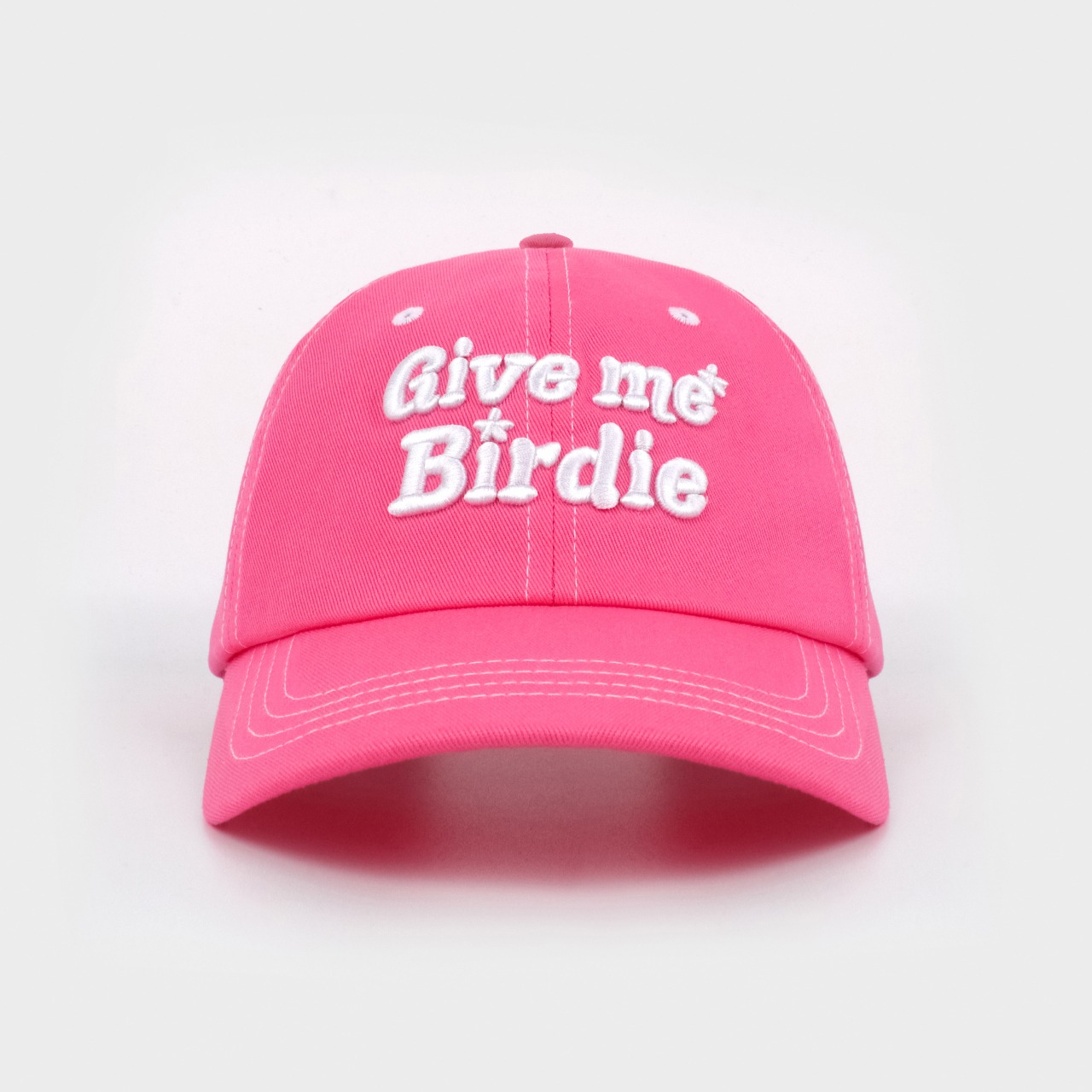 GOXO ゴーエックスオー ギブミーバーディステッチボールキャップ ホットピンク