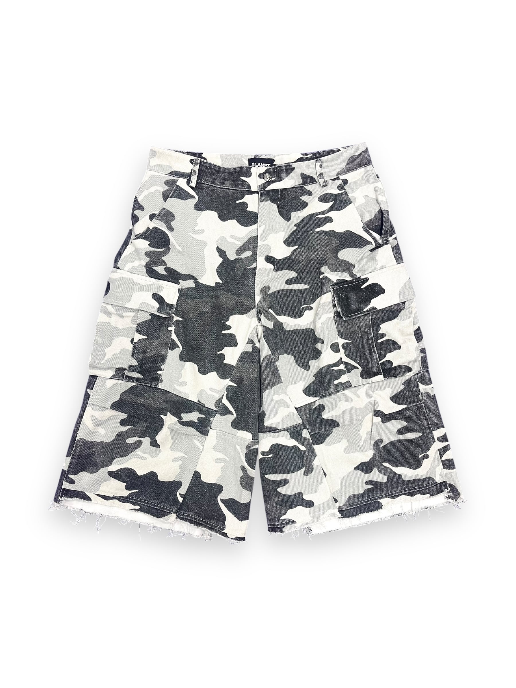 【PLANET STUDIO】Glitter Snow Camouflage Jorts
