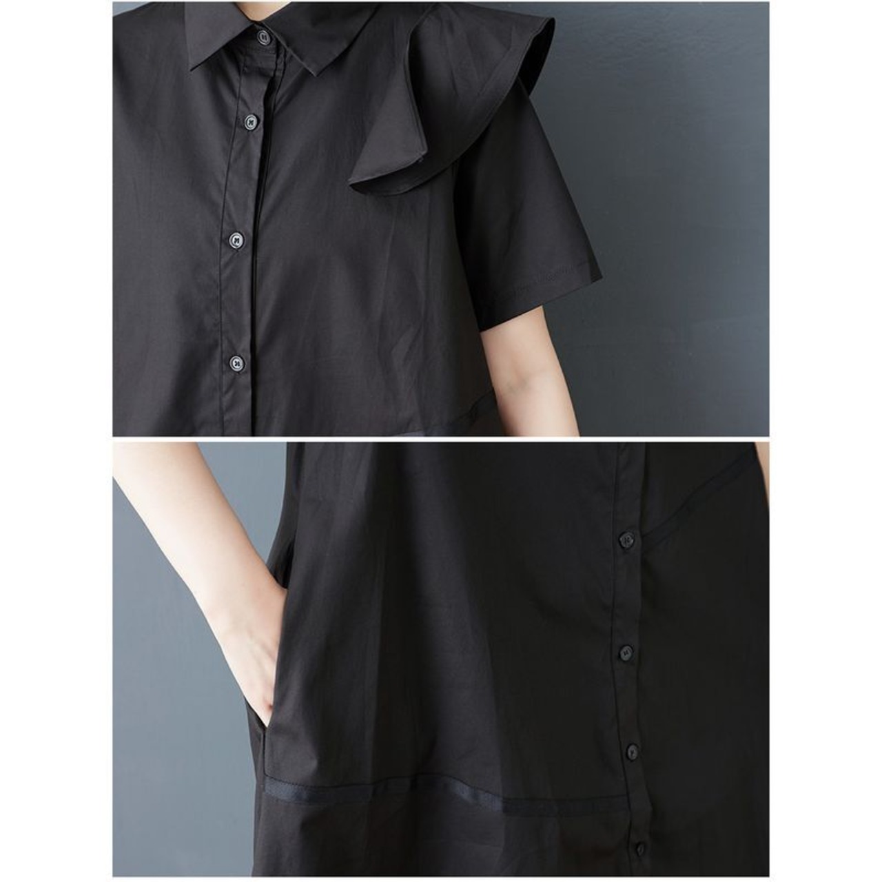 アシンメトリー ライン切り替え ワンピース 30180