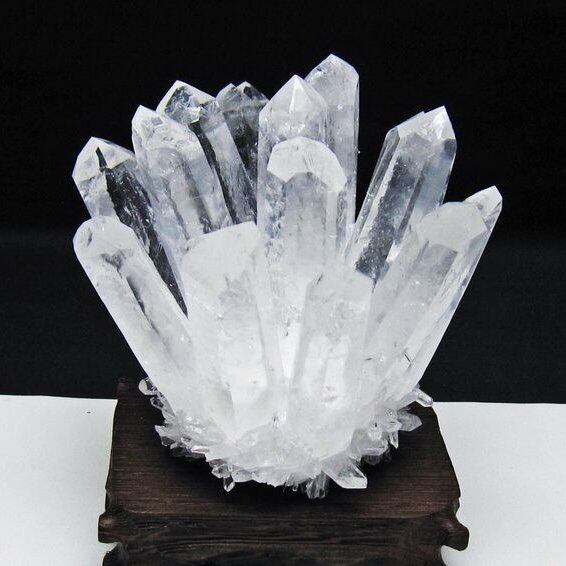 水晶 クラスター 水晶 原石 台座付属 一点物 おまかせ便 182-8649