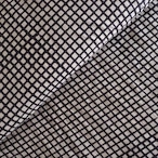 ブロックプリント生地【50cm単位】インド綿 チェック柄 生成り×黒 #57010-BK1