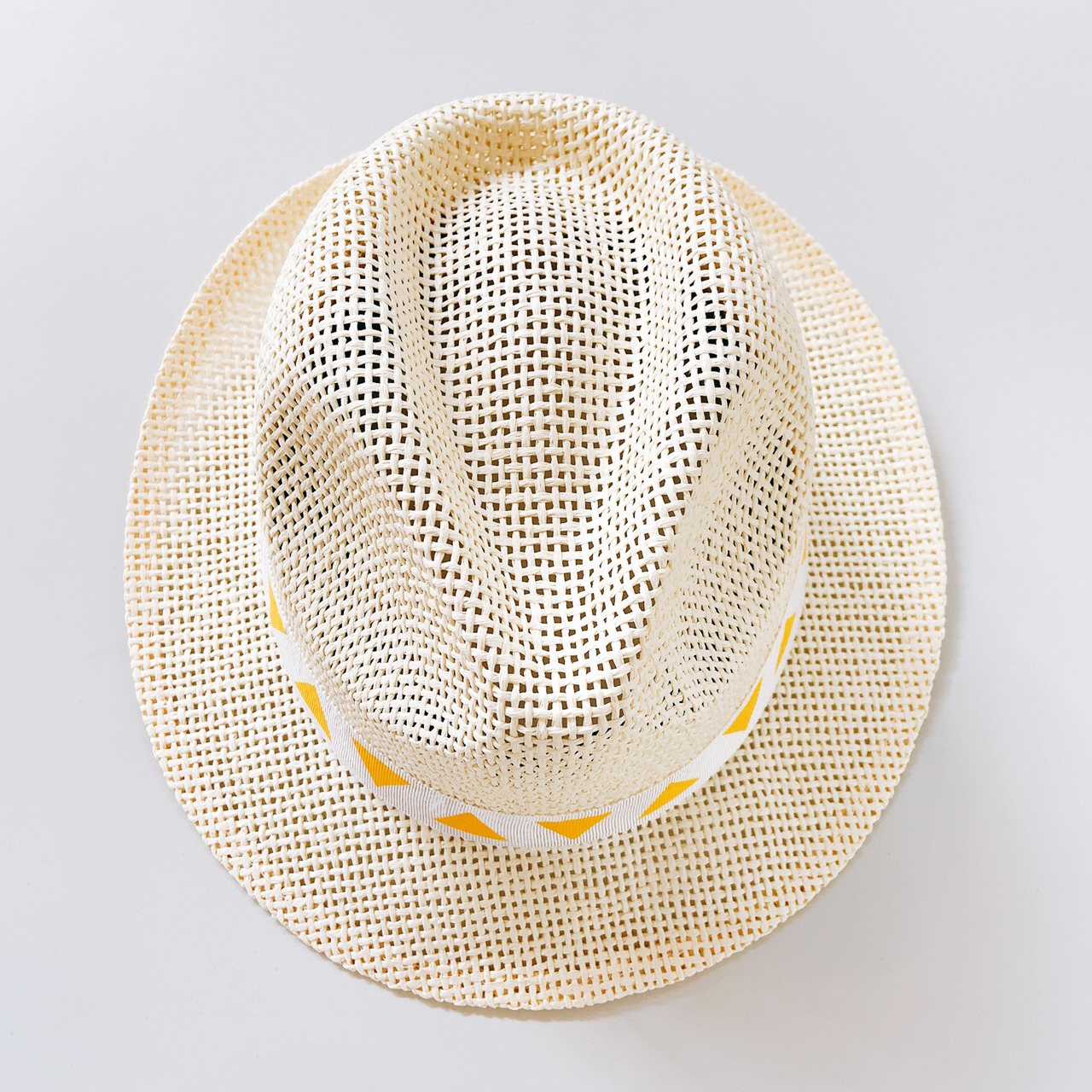 ▽ロゴ ストローハット〈ホワイト〉/ Straw Hat <white>