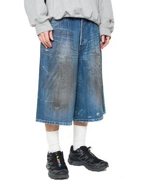ssstein "BAGGY DENIM SHORTS 〔INDIGO〕"