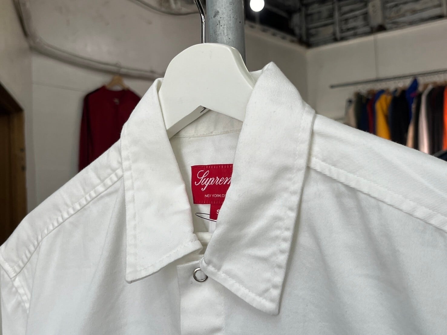 Supreme BUNNIES SS WORK SHIRT WHITE SMALL 79049 | BRAND BUYERS OSAKA 