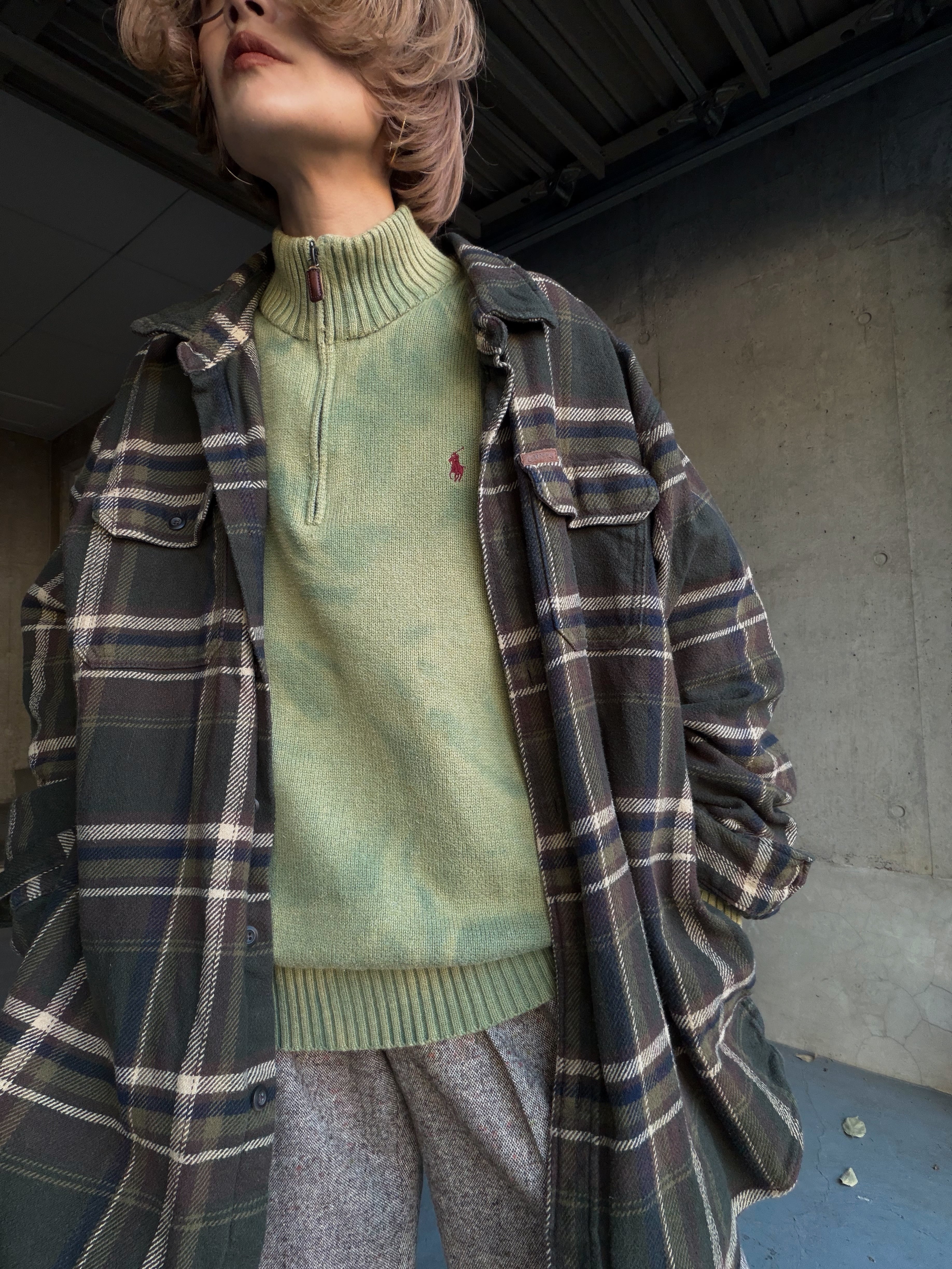 (SH1293)00’s ORVIS cotton checked shirt jacket