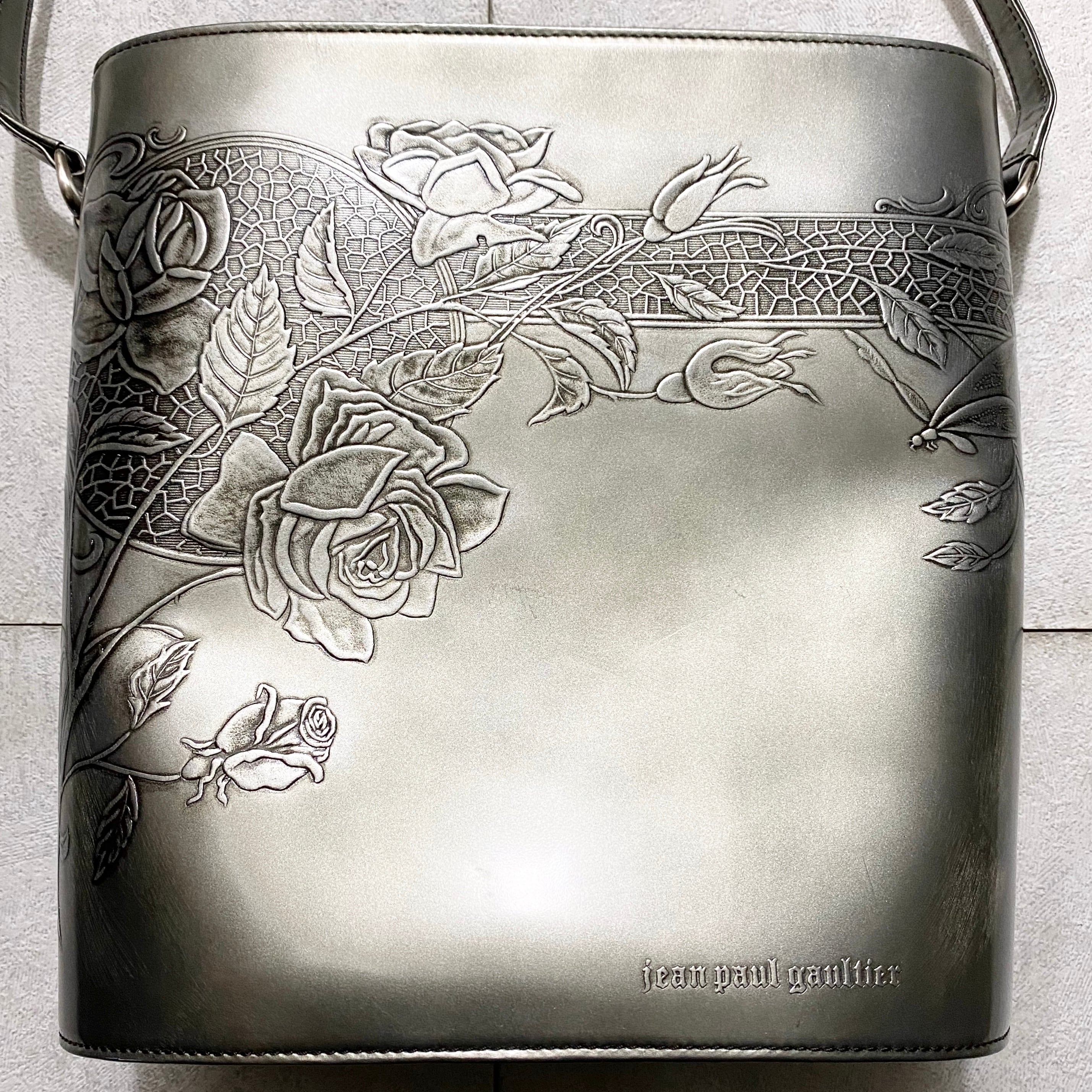 JEAN PAUL GAULTIER metallic bag “new rose” | NOIR ONLINE