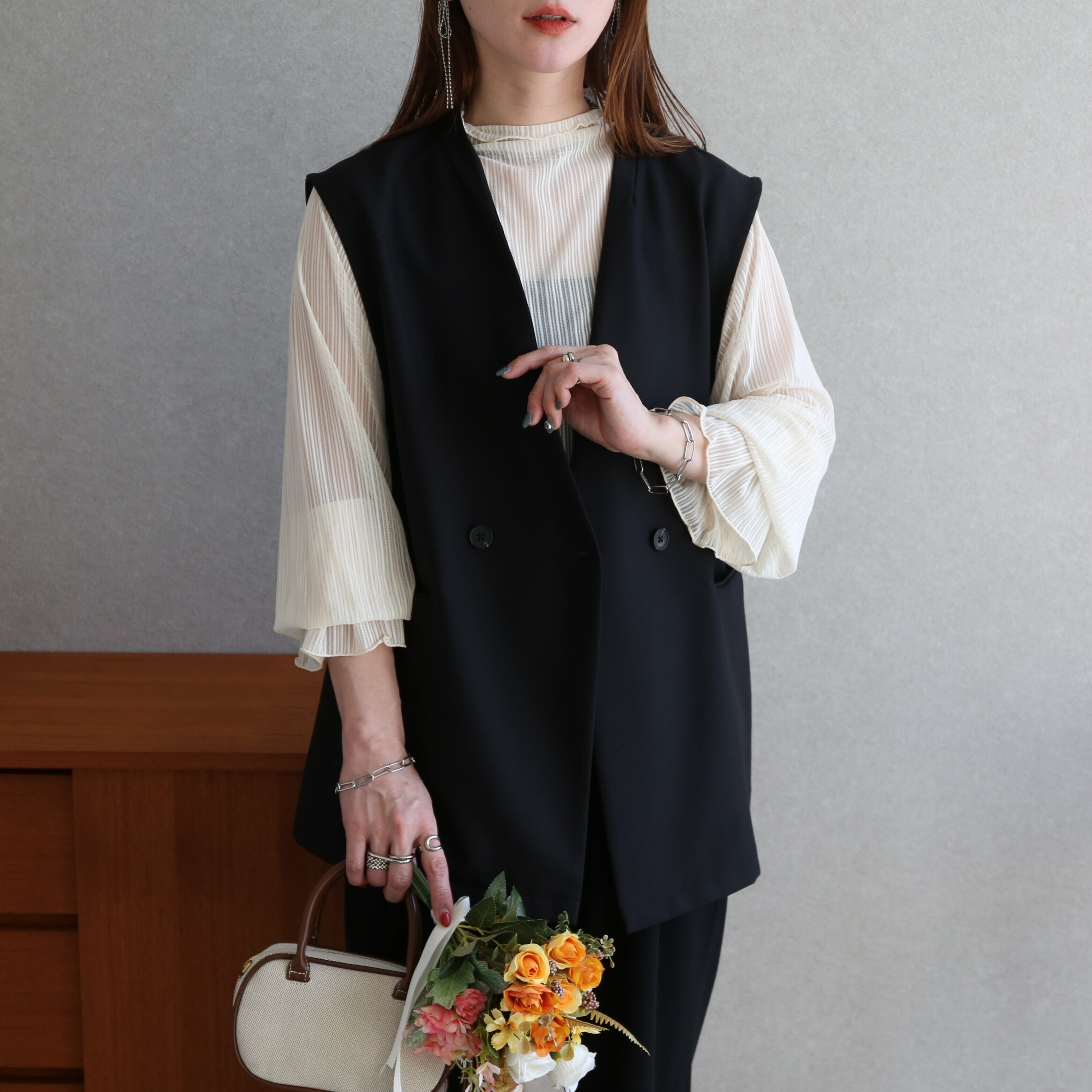 lilidia ストライプSHベアTOP rienda | ビスチェライクKnitベアTOP (ベアトップ ) |SHEL'TTER WEBSTORE