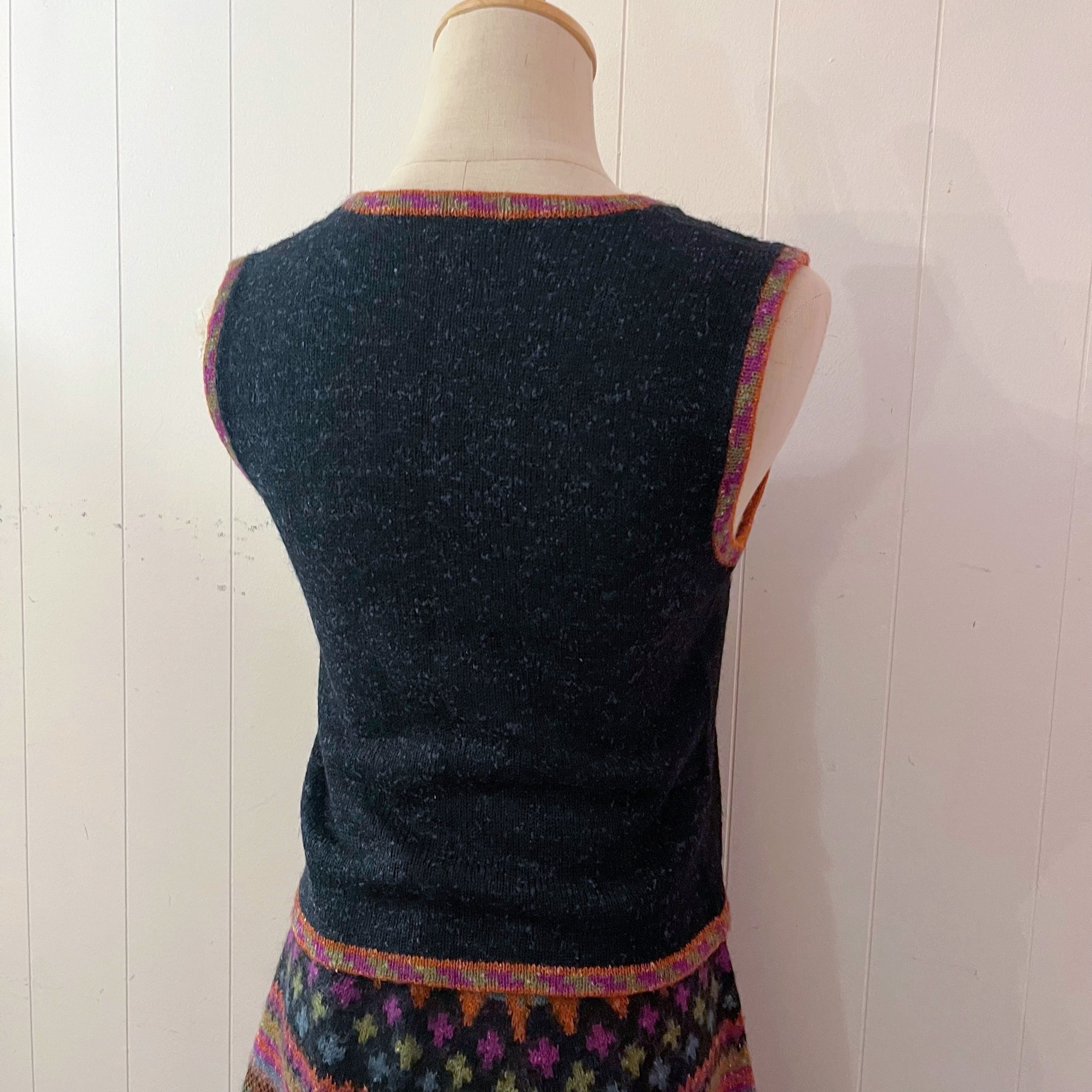 black orange butterfly knit set up