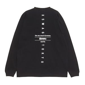 XSWAG ロングスリーブTシャツ バック縦ロゴ BK