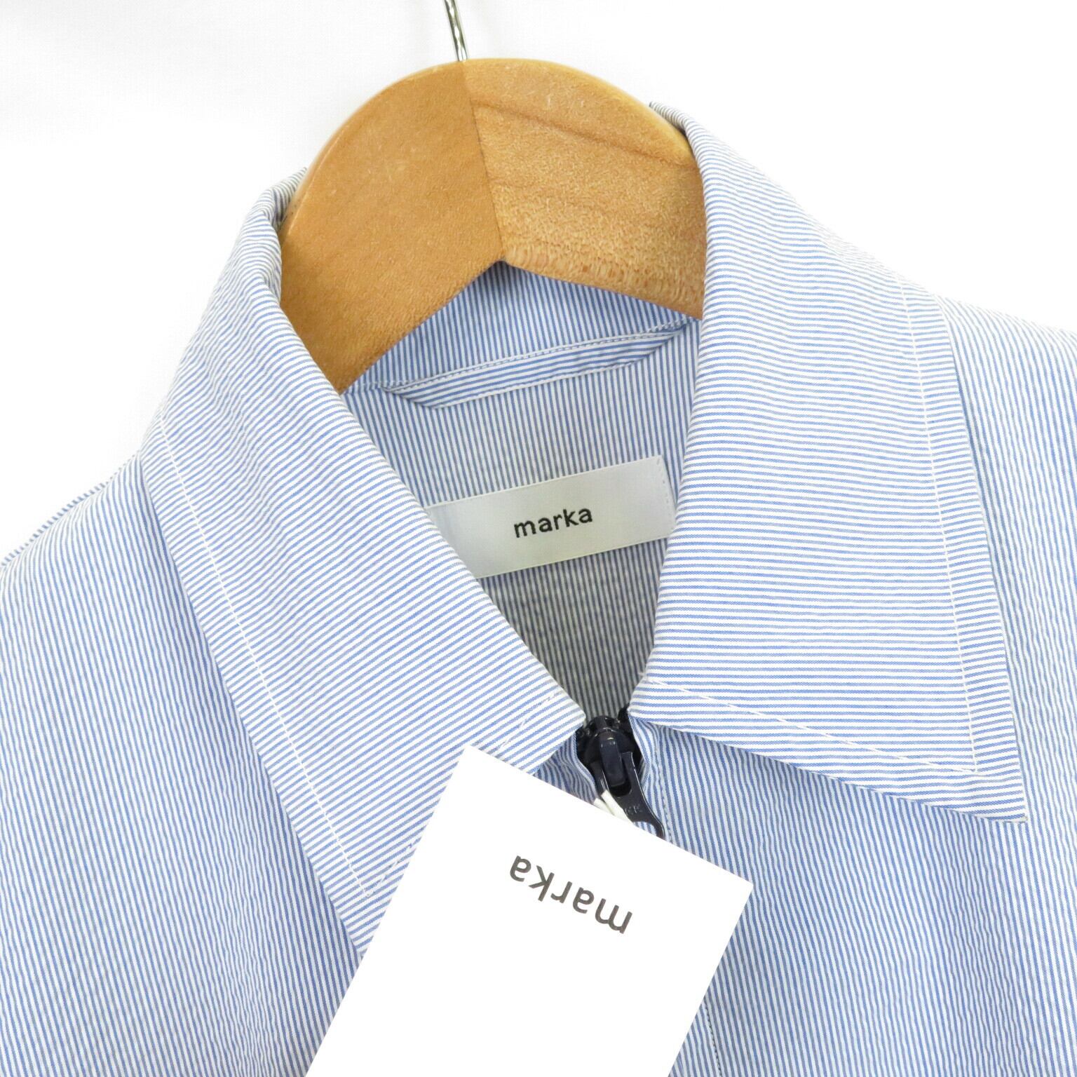 新品 marka SPORTS JACKET シアサッカー ドリズラー ジャケット ブルー