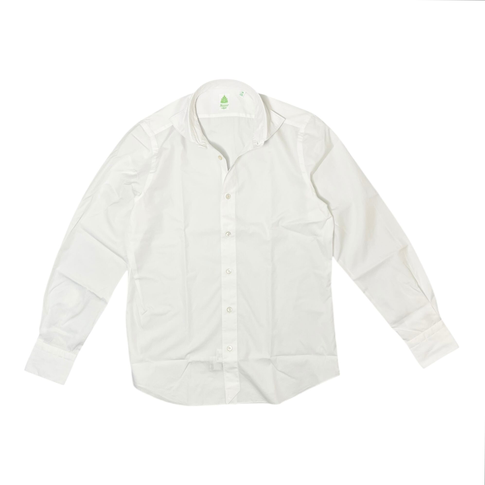 FINAMORE(フィナモレ)  Cotton  Poplin Shirt(C0617)"SIMONE"/WHITE