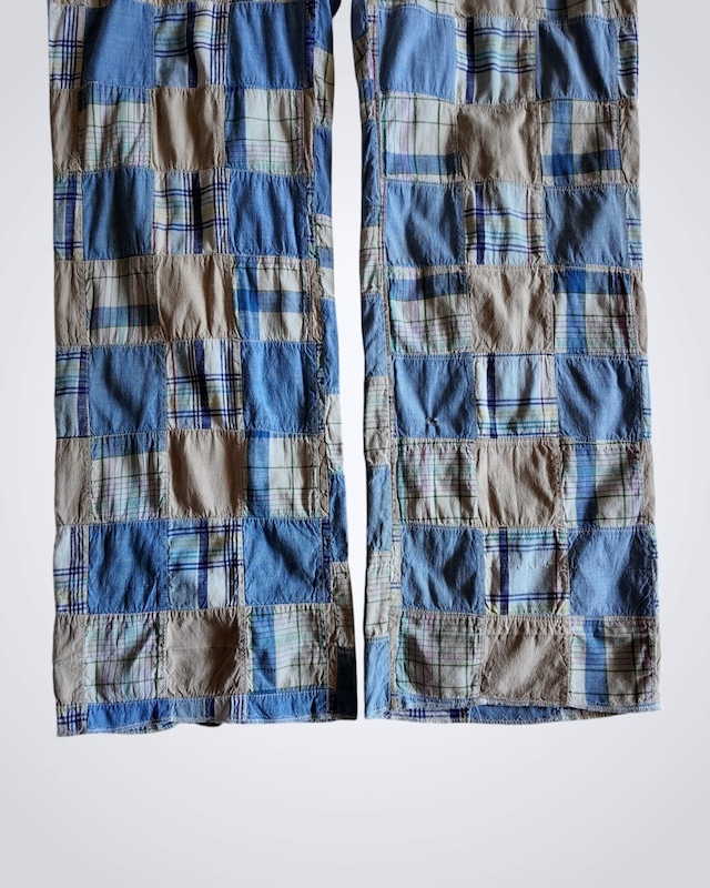 1970s COTTON MADRAS TROUSERS