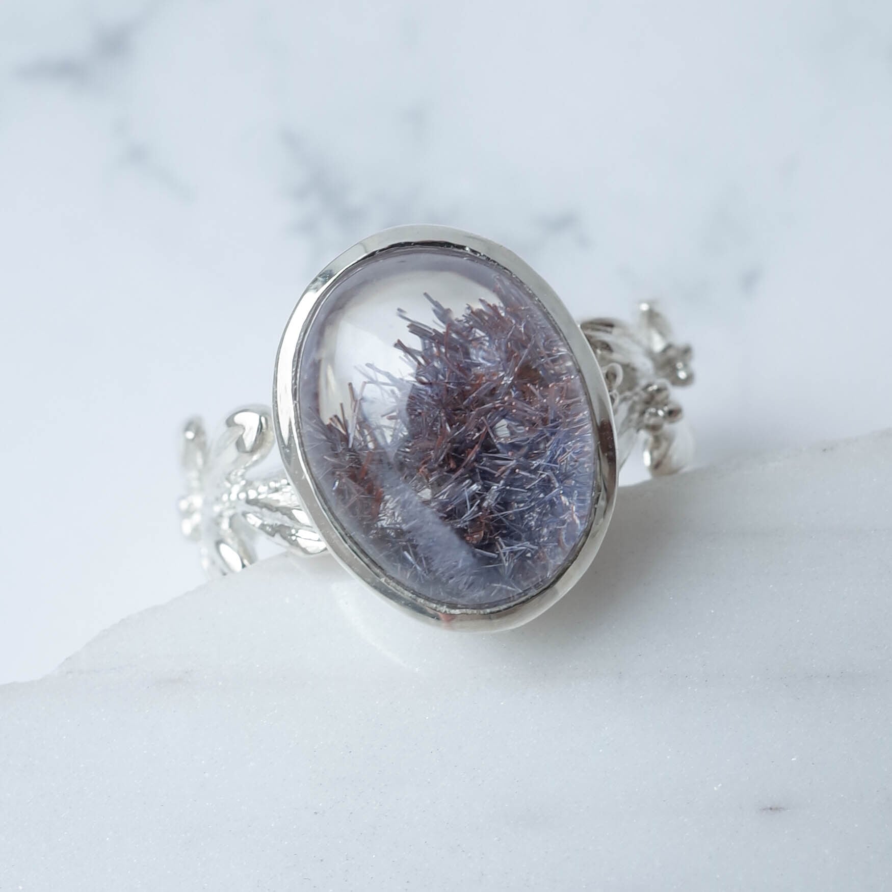 Dumortierite in Quartz デュモルチェライトインクォーツ リング-1