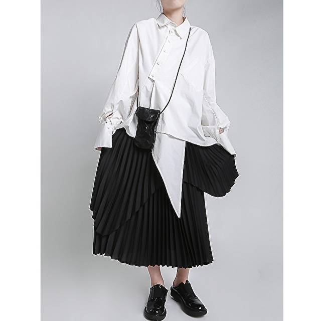 春服 モード系 プリーツスカート レイヤード ハイウエスト おしゃれ着 大人かわいい フェミニン 原宿系 オルチャン 10代 代 天使と悪魔 サブカル系ファッション Seasonz 春服 モード系 プリーツスカート レイヤード ハイウエスト おしゃれ着 大人かわいい フェミニン 原宿系 オルチャン 10代 代 天使と悪魔 サブカル系ファッション Seasonz