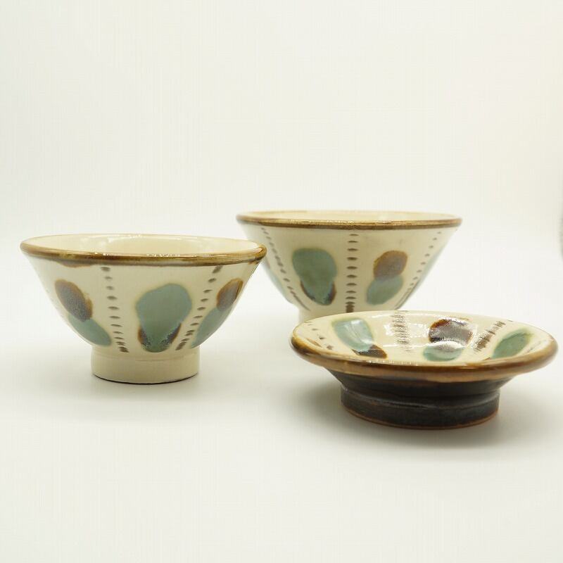 4寸マカイ 三彩【幸陶器】 | 沖縄の工芸品 うぃーりきさん