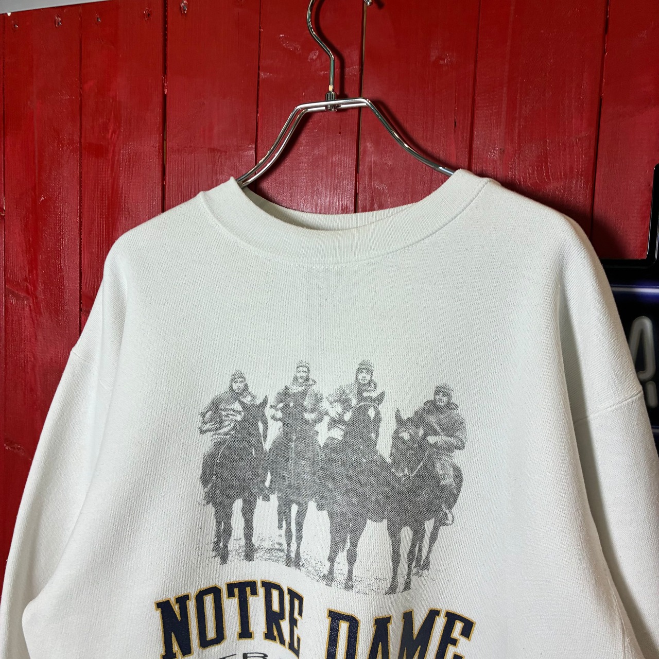 《90s USA製》NOTRE DAME TRADITION スウェット Crable Sportswear / ホワイト / カレッジロゴ