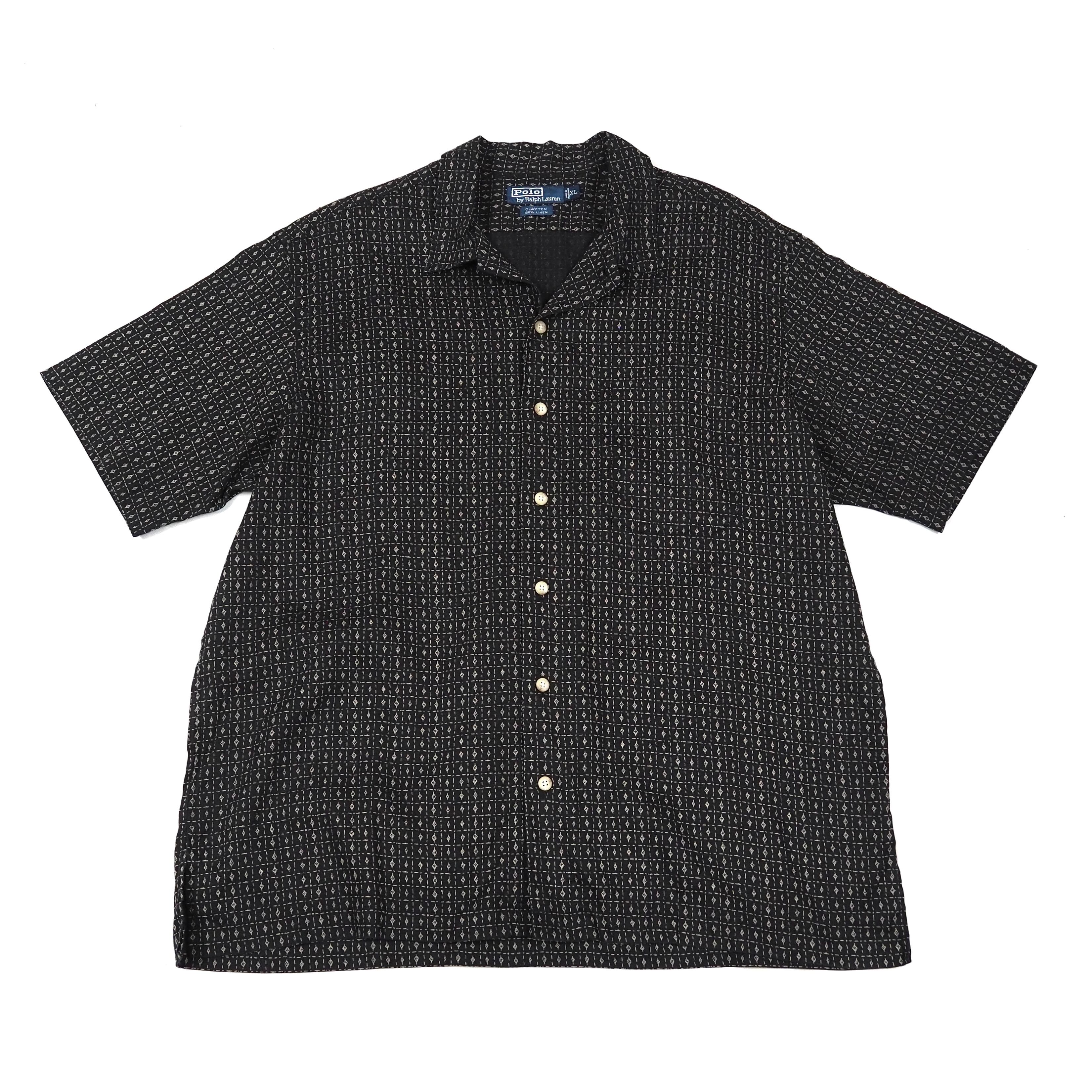 Polo by Ralph Lauren【CLAYTON】Open collar s/s shirt black XL